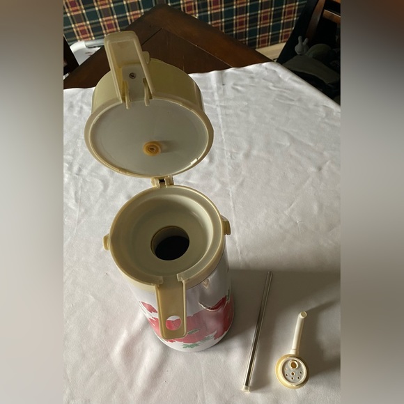 Vintage Sunrise Retro Coffee Pump Dispenser Poppy Floral Design Hot Cold Thermos - Picture 9 of 14